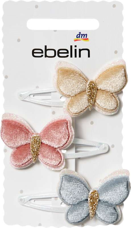ebelin pinces cheveux papillon, 3 pièces