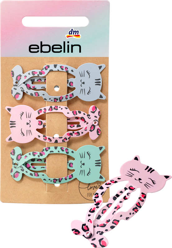ebelin pinces à cheveux motif animaux 3 pièces