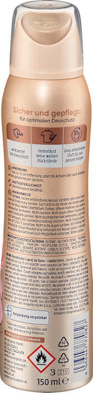 Balea Déodorant Spray Parfumé Pure Elegance 150 ml