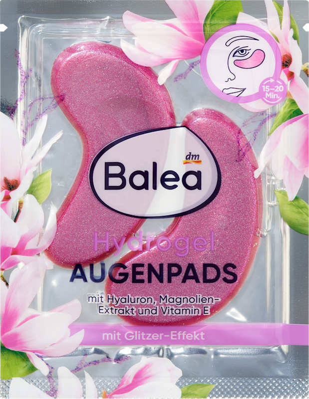 Balea patchs yeux hydrogel paillettes 1 paire 2 pièces