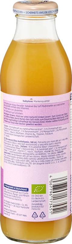 babylove jus multivitamines dès 1 an 500 ml