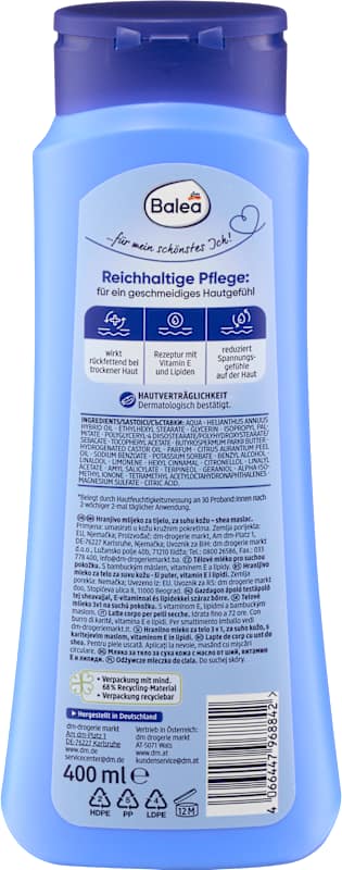 Balea lait corporel riche 400 ml