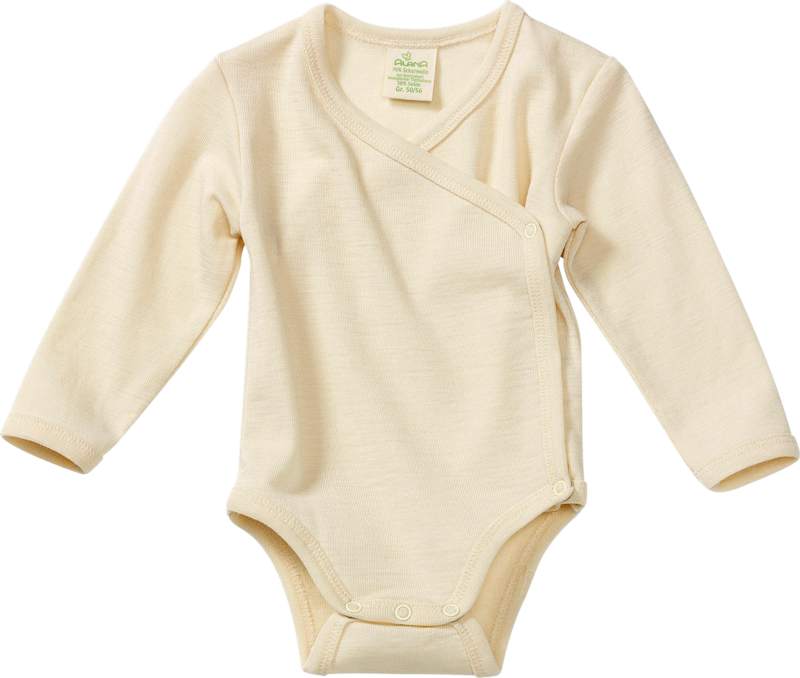 ALANA Body cache-cœur en laine bio et soie naturel, Taille 50/56