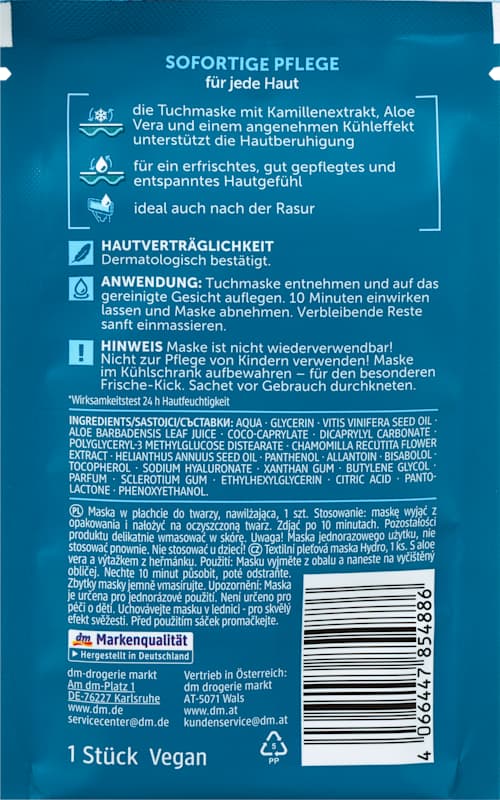 Balea MEN Masque tissu Hydro 1 pièce
