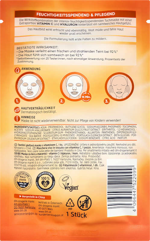 Balea masque tissu vitamine C 1 pièce