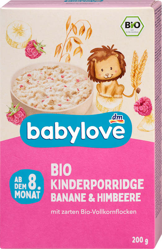 babylove porridge banane & framboise dès 8 mois 200 g