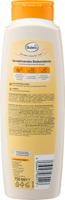Balea Bain moussant Lait & Miel 750 ml
