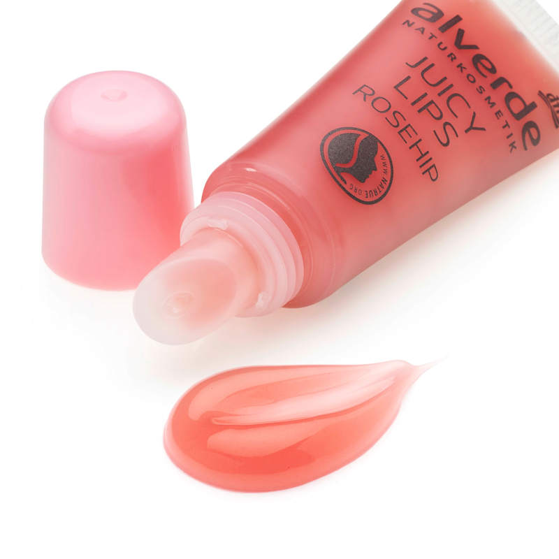 alverde NATURKOSMETIK Gloss à lèvres Juicy Lips Rosehip, 8 ml
