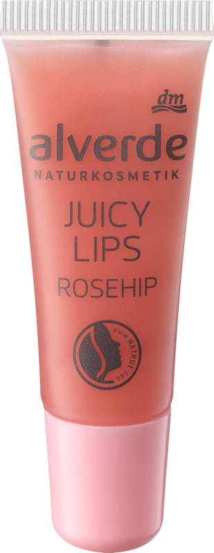 alverde NATURKOSMETIK Gloss à lèvres Juicy Lips Rosehip, 8 ml
