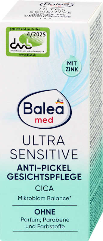 Balea med Soin visage anti-boutons Ultra Sensitive, 50 ml