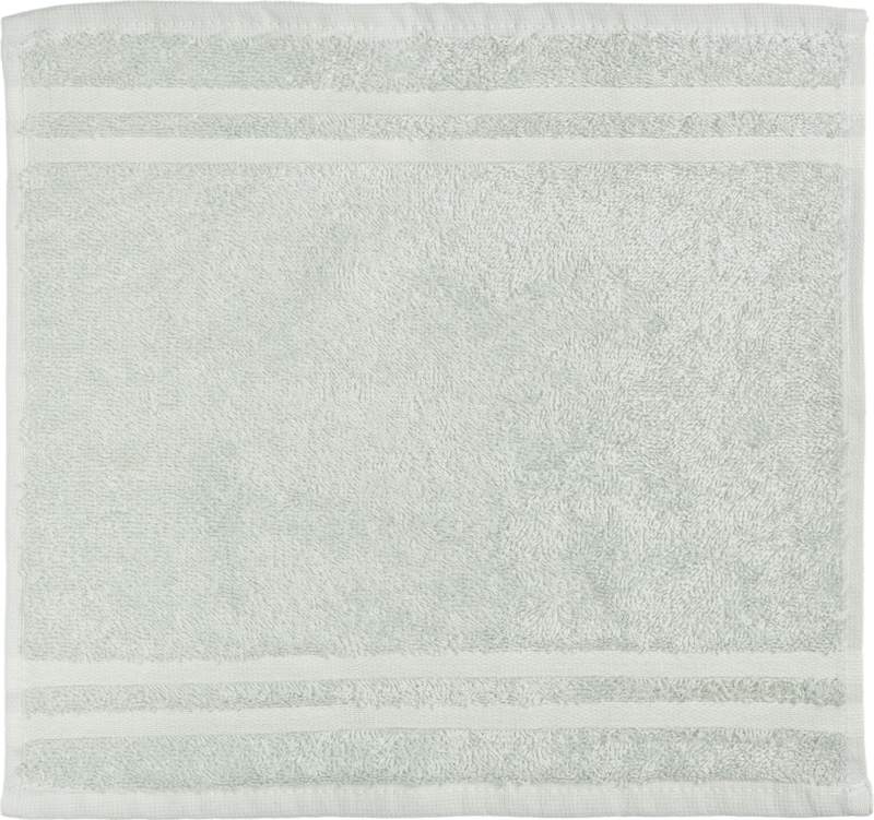 ebelin Serviette éponge verte (30x30 cm) certifiée GOTS, 1 pièce