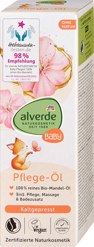 alverde BABY Huile de soin bébé amande 100 ml
