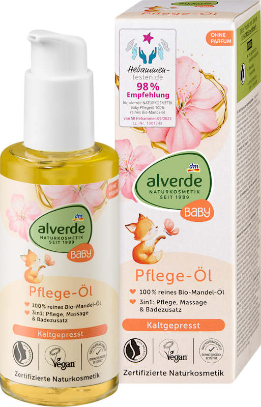 alverde BABY Huile de soin bébé amande 100 ml