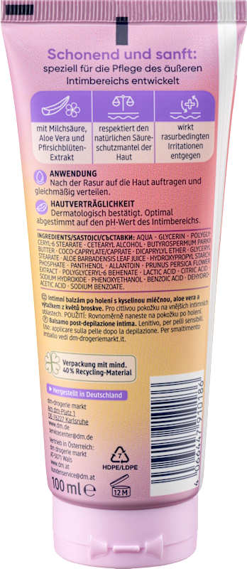 Balea Baume après-rasage intime 100 ml