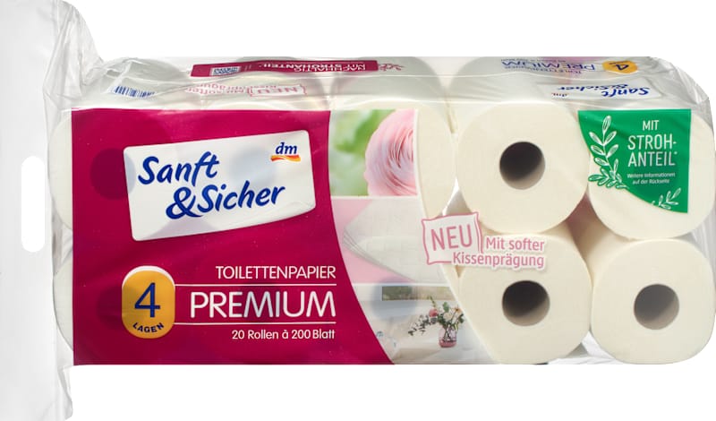 Sanft&Sicher Papier toilette Premium 4 épaisseurs (20x200 feuilles), 20 pièces