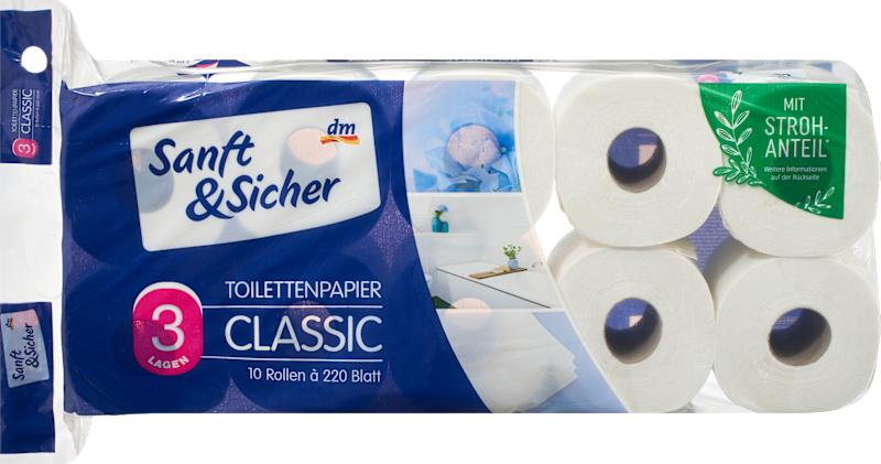 Sanft&Sicher Papier toilette Classic 3 plis 10x220 feuilles 10 pièces