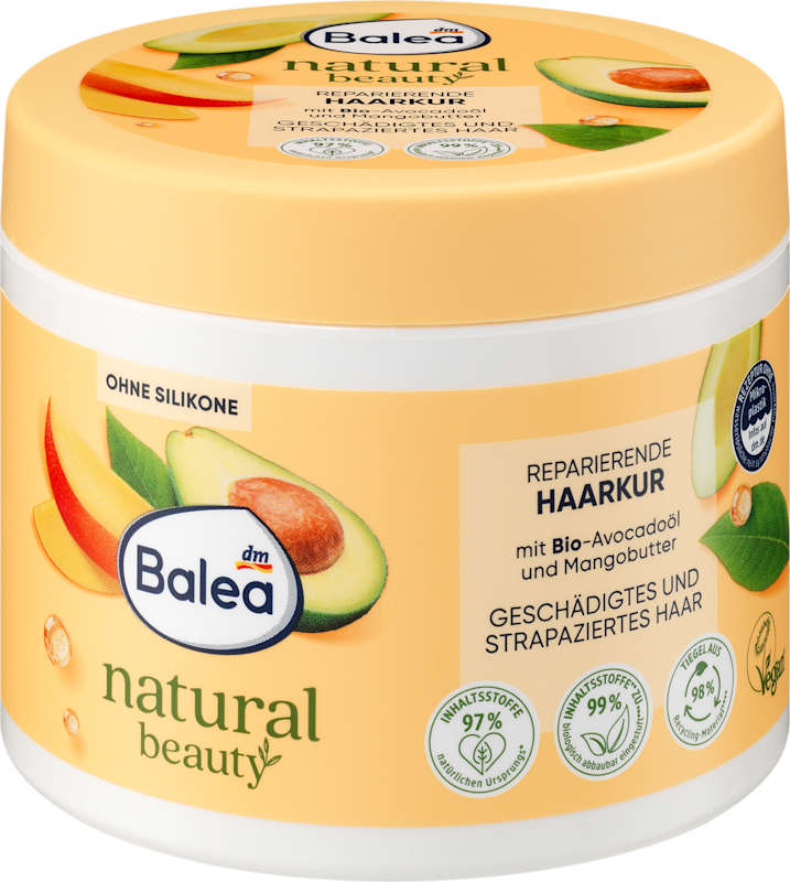 Balea Masque cheveux Natural Beauty réparateur 300 ml