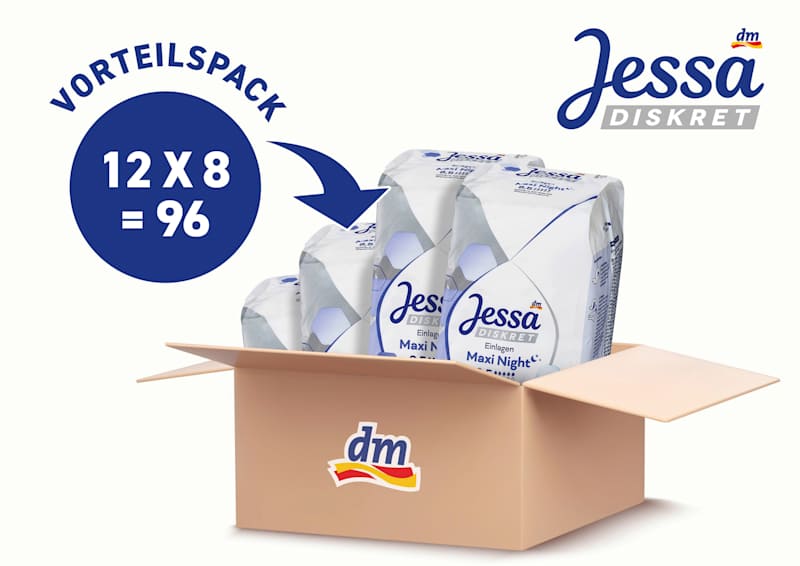 Jessa DISKRET protections incontinence Maxi Night pack avantage 96 pièces