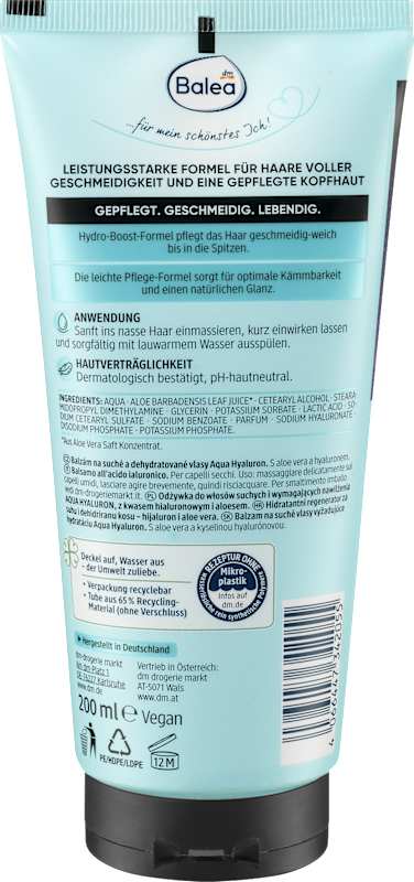 Balea PROFESSIONAL Après-shampoing Aqua Hyaluron 200 ml