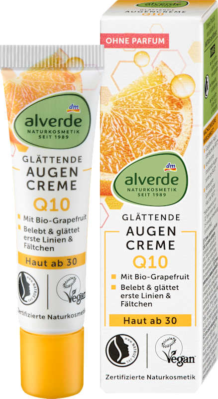 alverde NATURKOSMETIK Crème yeux Q10 lissante, 15 ml