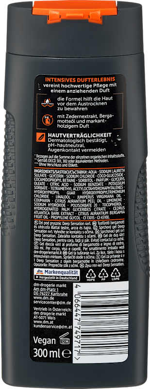 Balea MEN Gel douche Deep Sensation 4en1 300 ml
