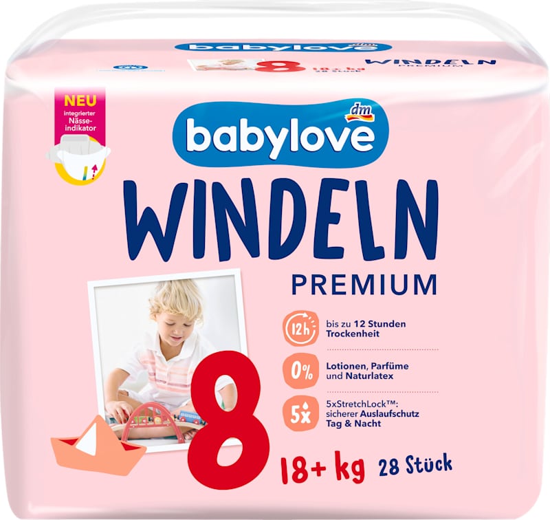 babylove couches Premium taille 8 (18+ kg) 28 pièces