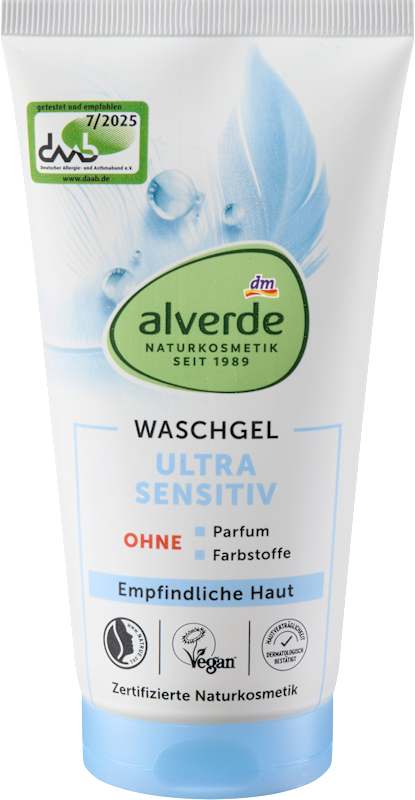 alverde NATURKOSMETIK Gel nettoyant Ultra Sensible 150 ml