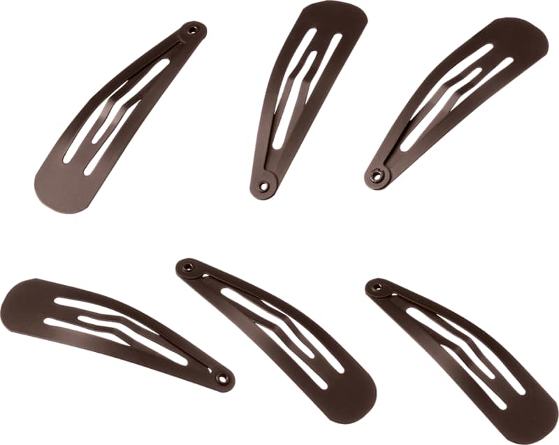 ebelin Pinces à cheveux moyennes marron, 6 pièces