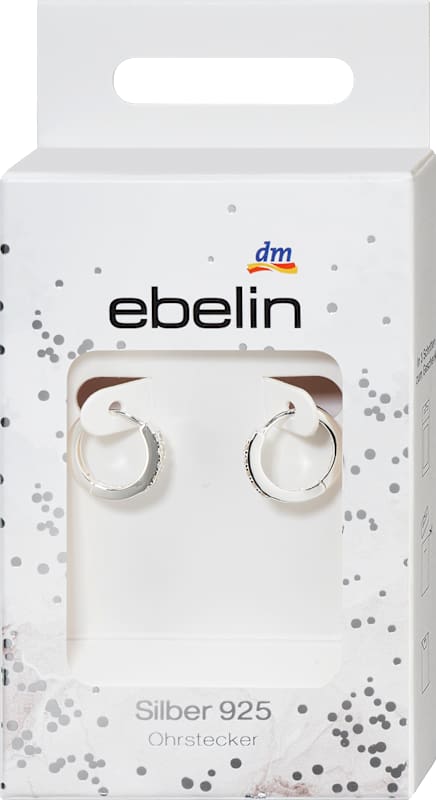 ebelin Créoles avec zircons argent 925 2 pc