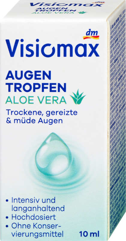 Visiomax Gouttes oculaires Aloe Vera, sans conservateurs, 10 ml
