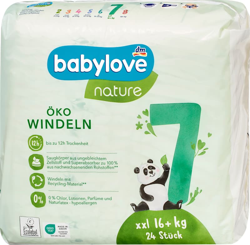 babylove Couches T.7 XXL (16+ kg), 24 pièces