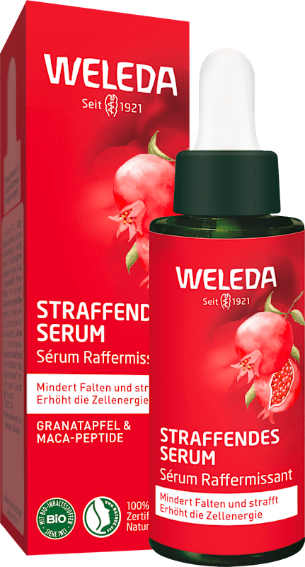 Weleda Sérum straffend Granatapfel & Maca-Peptide, 30 ml — produit allemand authentique au Maroc