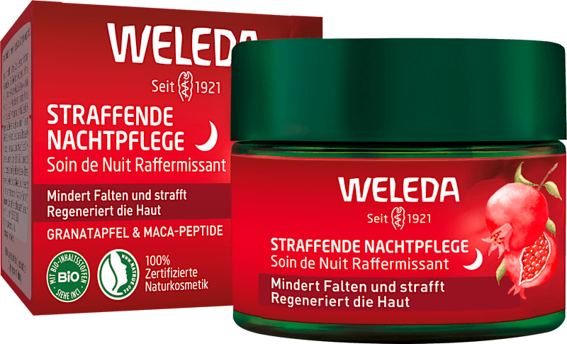 Weleda Crème de nuit straffend Granatapfel & Maca-Peptide, 40 ml — produit allemand authentique au Maroc