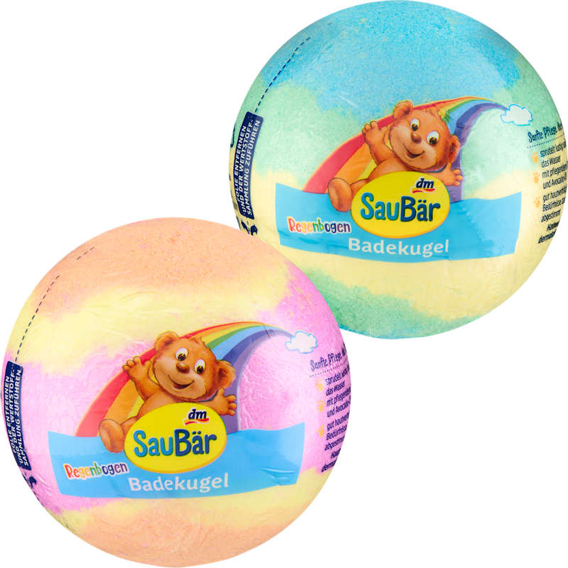SauBär boule de bain enfant arc-en-ciel 1 pièce