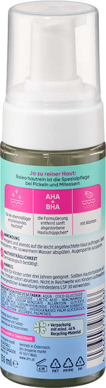 Balea mousse nettoyante peau nette 150 ml