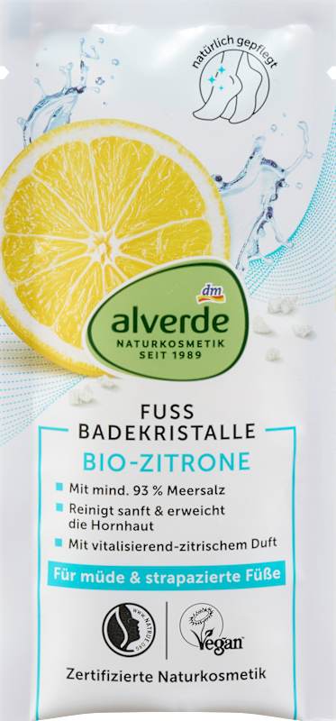 alverde NATURKOSMETIK Bain de pieds cristaux citron 40 g