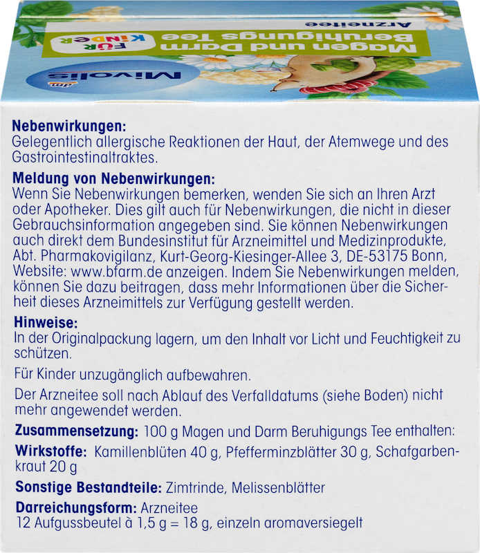 Mivolis tisane enfants estomac & intestins apaisante (12 sachets) 18 g