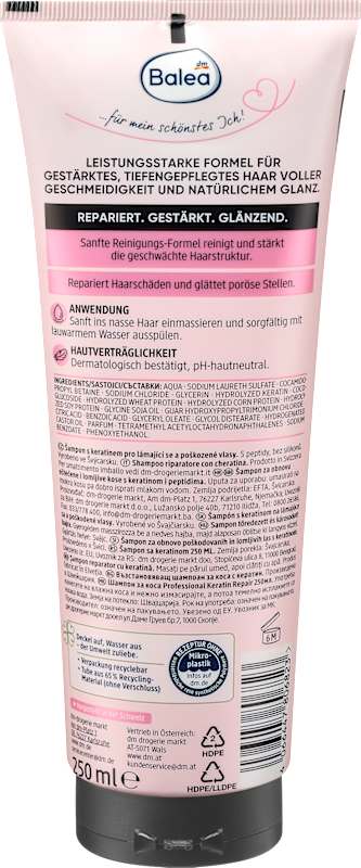 Balea PROFESSIONAL shampoing Keratin Repair 250 ml