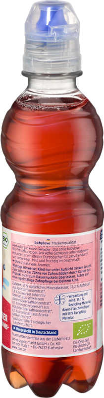 babylove Jus & eau pomme-cassis-sureau, 330 ml EINWEG