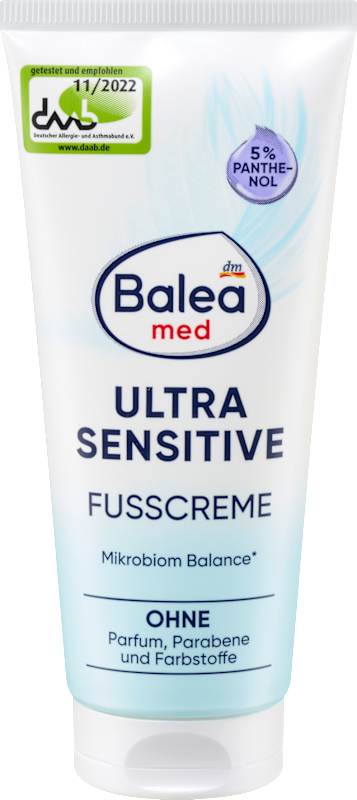 Balea med crème pieds Ultra Sensitive, 100 ml