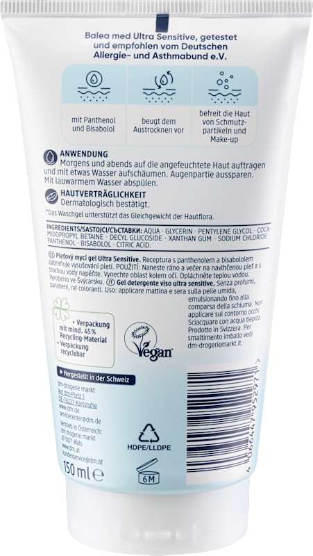 Balea med gel nettoyant Ultra Sensitive 150 ml