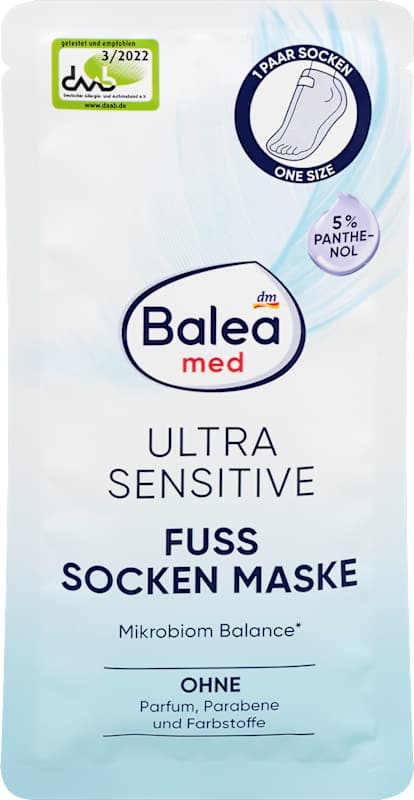 Balea med masque pieds chaussettes Ultra Sensitive 1 paire