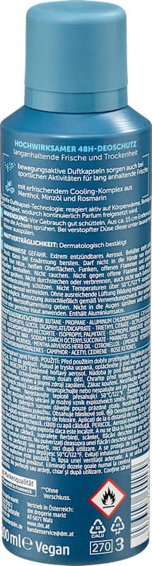 Balea MEN Déodorant anti-transpirant spray Fresh, 200 ml