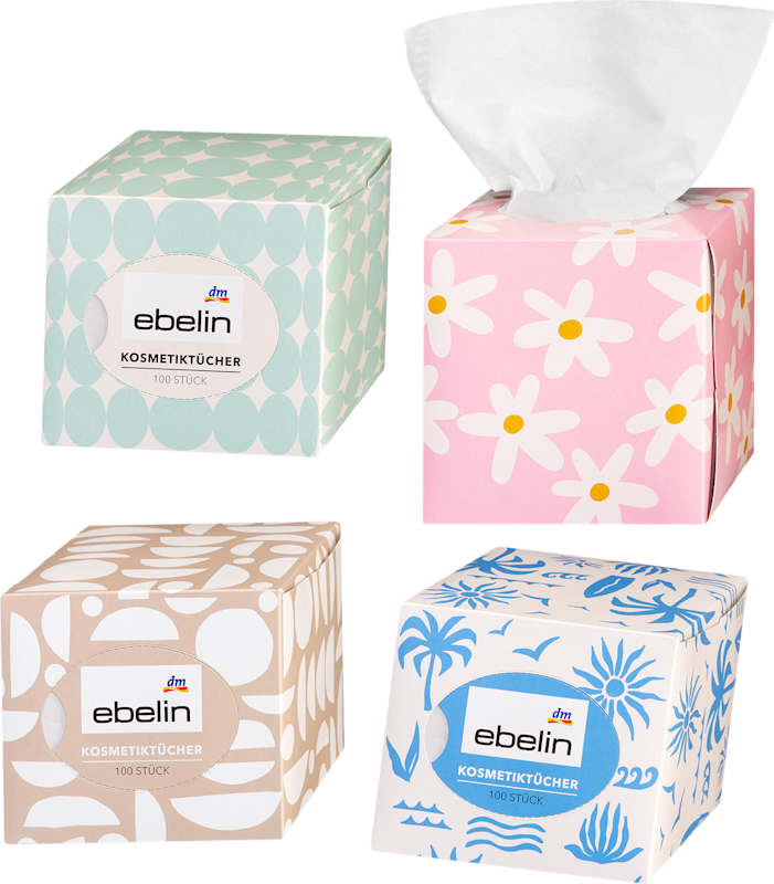 ebelin Mouchoirs cosmétiques Box Design, 100 pièces