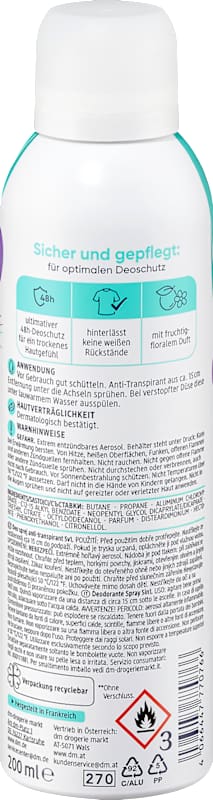 Balea Déodorant spray anti-transpirant Protection 5en1 200 ml