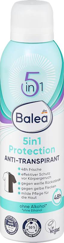 Balea Déodorant spray anti-transpirant Protection 5en1 200 ml