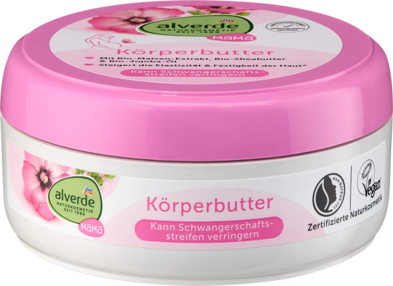 alverde NATURKOSMETIK beurre corporel Mama mauve karité jojoba 200 ml