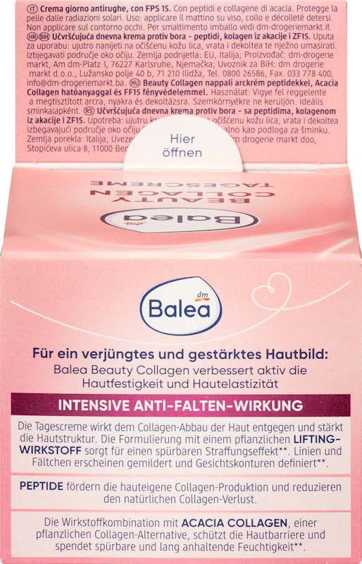 Balea Crème visage Beauty Collagen LSF 15 50 ml
