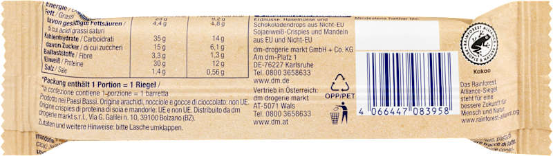 Sportness Barre protéinée 30% Salty Chocolate Nut 40 g