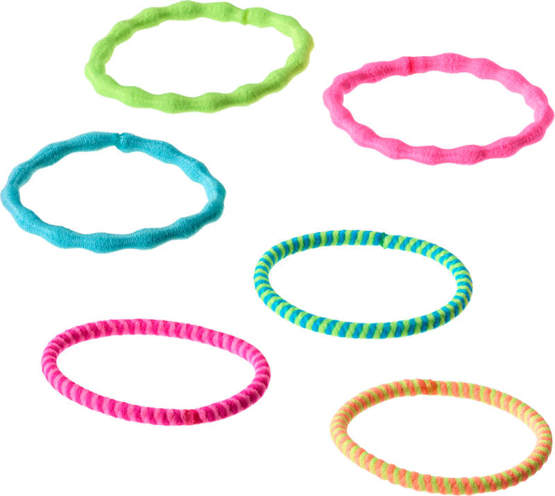 ebelin élastiques cheveux froncés, mix couleurs, 12 pièces